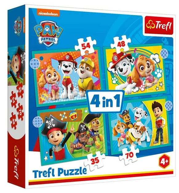 Puzzle Paw Patrol 4 in 1 - Trefl