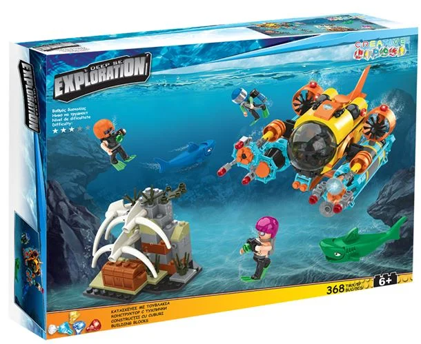 Lego-Caramizi Constructie Lumea Marina cu 3 Figurine 368 de piese