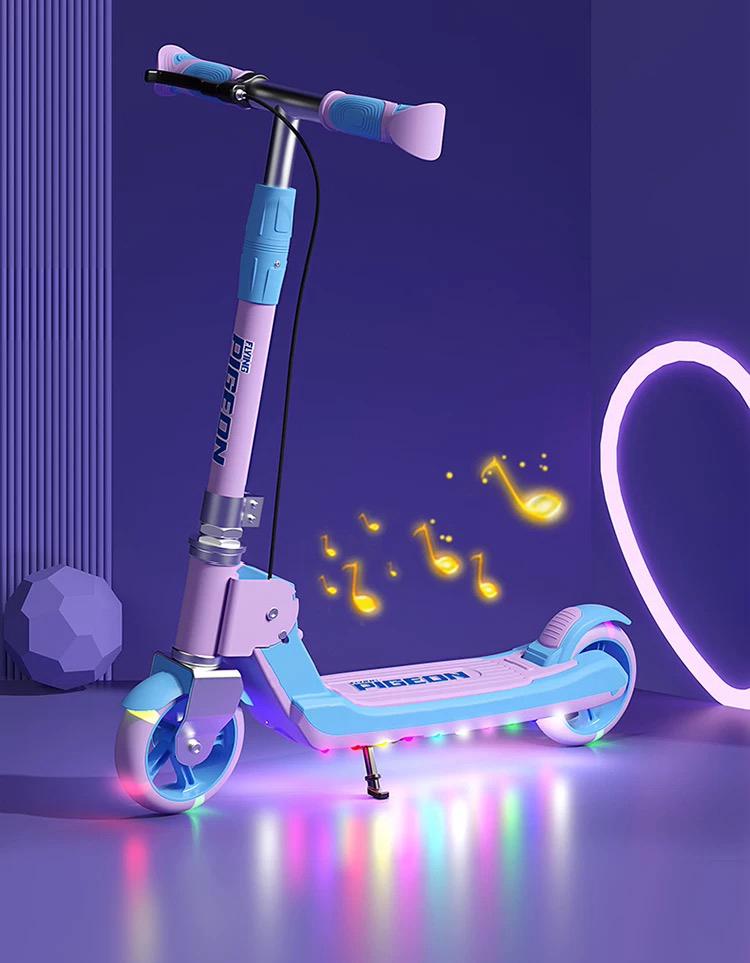 Trotinetă Pigeon cu frana si cric,muzica si luminite, inaltime reglabila 82-98 R