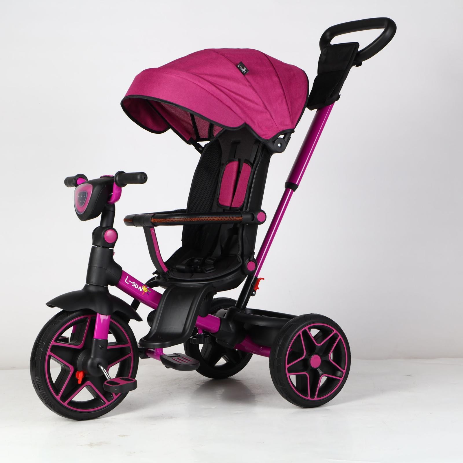 Tricicleta reversibila SL05 Mov,pozitie somn si scaun rotativ,lumini si muzica