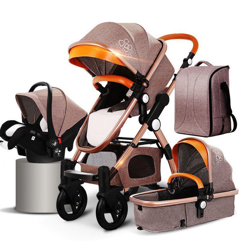 Carucior multifunctional 3 in 1, Dubla suspensie, Modul scoica inclus