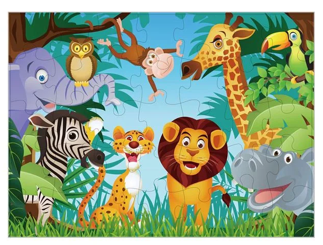 Puzzle Animale din Jungla 35 de piese