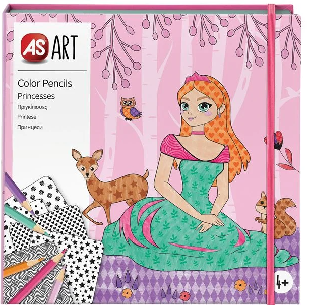 Set de Colorat cu Creioane Colorate Printese 22piese AsArt