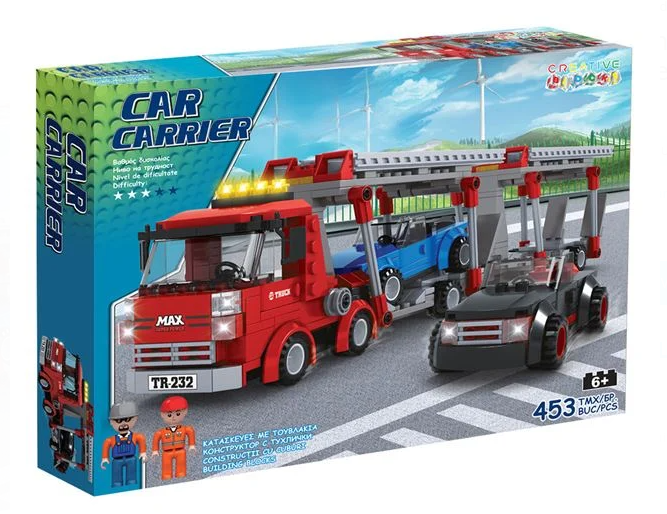 Lego-Caramizi Constructie cu Vehicule & 2 Figurine 453 de piese