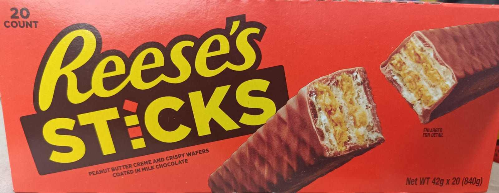 Reese's Sticks de 20 barres lot familiale 42g
