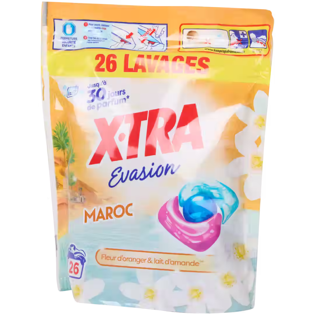 Capsules de lessive Xtra Evasion Maroc 26 lavages
