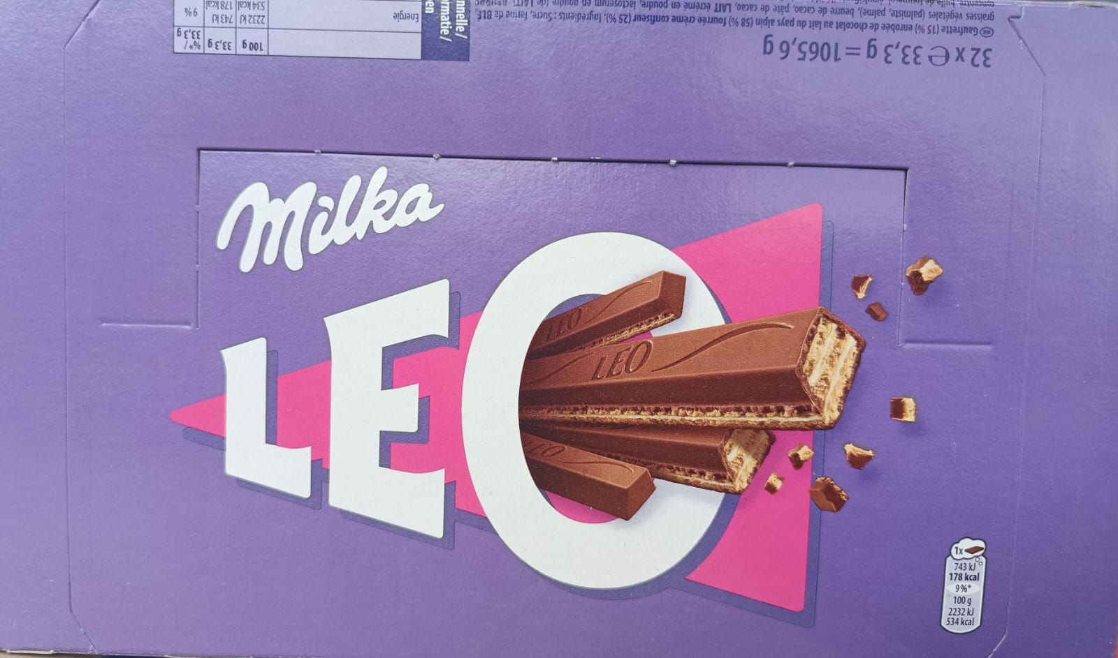 Lot de 32 barres Milka Leo pack familliale