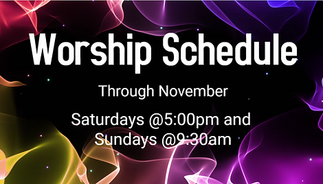 Fall Worship Schedule
