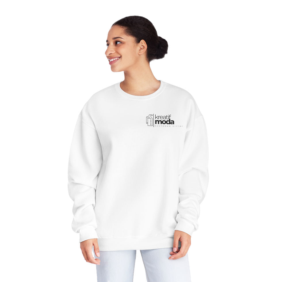 Miniature : Bisiklet Yaka Oversize İşletme Sweatshirt