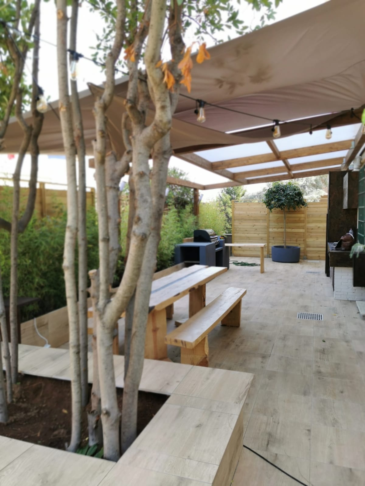 Progetto di terrazzo giardino
