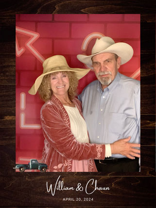 Photo booth image from a wedding