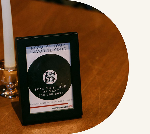 Music Request Sign for a Wedding