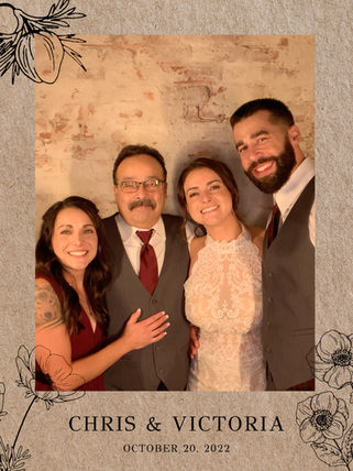 Photo booth image from a wedding