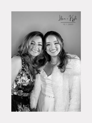 Photo booth image from a wedding