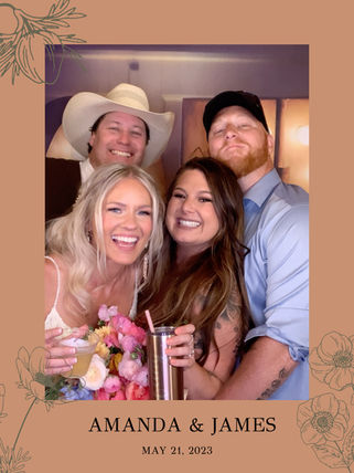 Photo booth image from a wedding