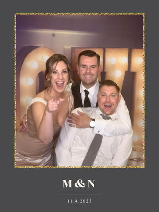 Photo booth image from a wedding