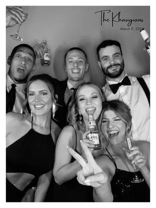 Photo booth image from a wedding