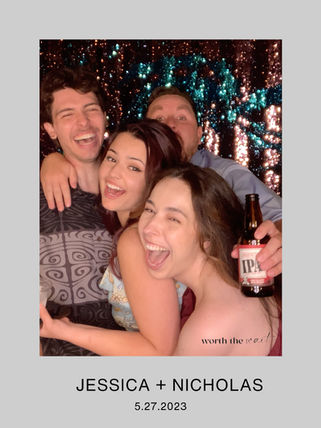 Photo booth image from a wedding