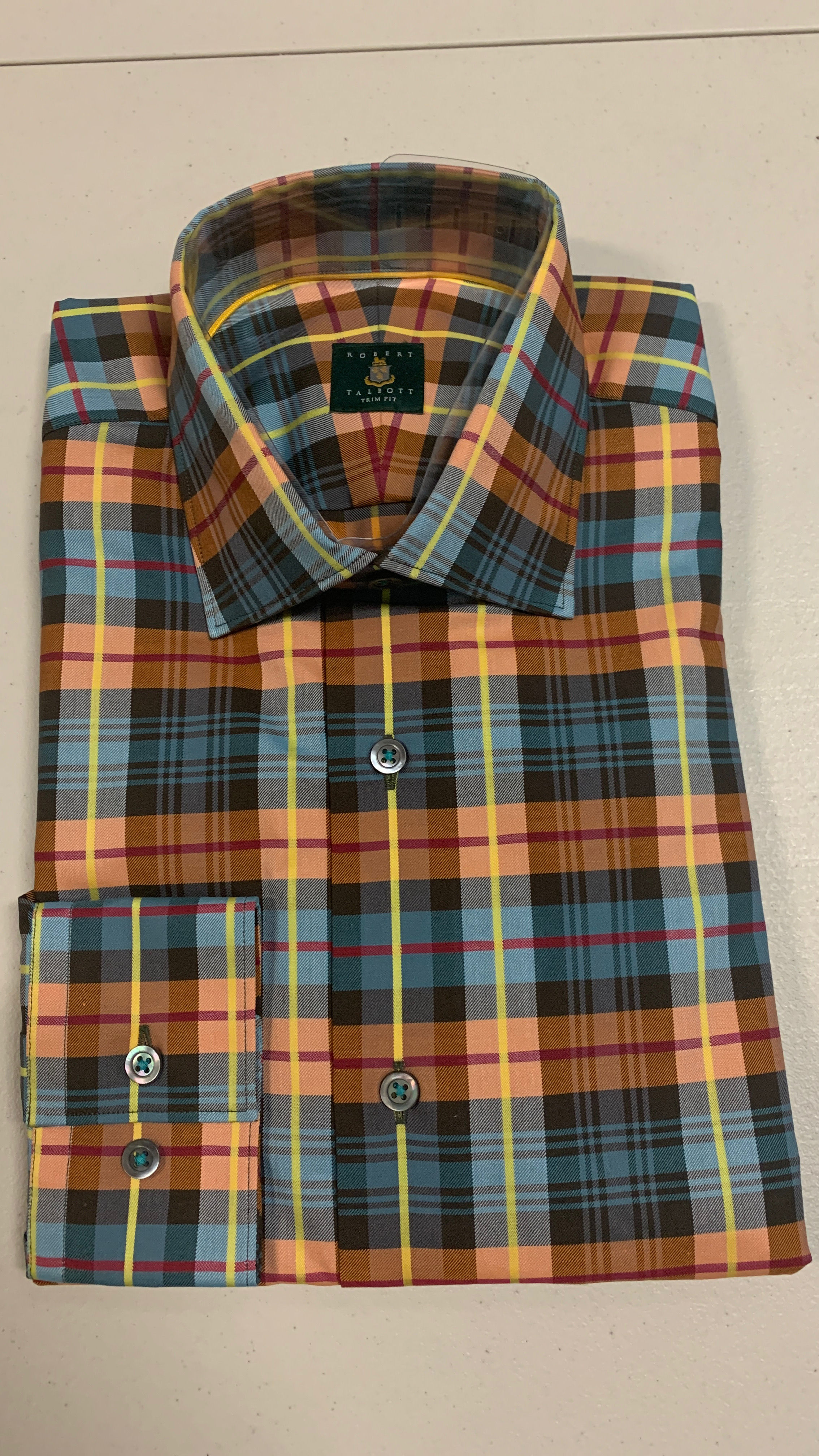 Robert Talbott- Plaid Trim Fit Sport Shirt