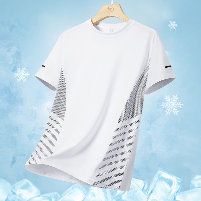 Miniatura: Camiseta Masculina Ice Silk Gola Redonda – Esportiva, Leve e de Secagem Rápid