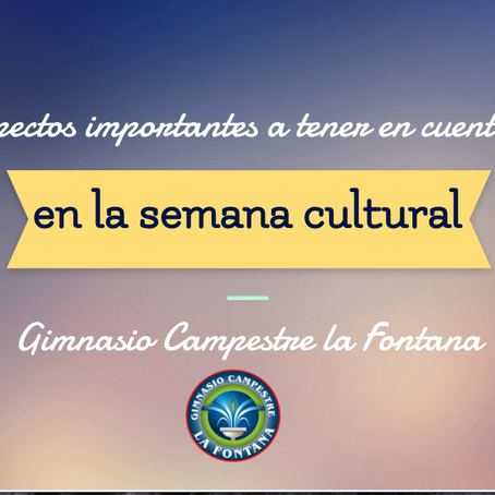 ¡12 COSAS QUE DEBES SABER ANTES DE EMPEZAR LA SEMANA CULTURAL!