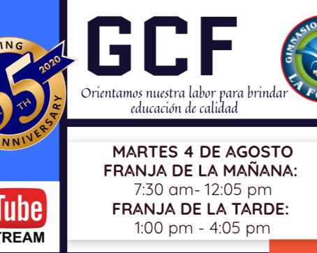 CONTINÚA DISFRUTANDO DE NUESTRO ANIVERSARIO GCF: PROGRAMACIÓN DÍA 2