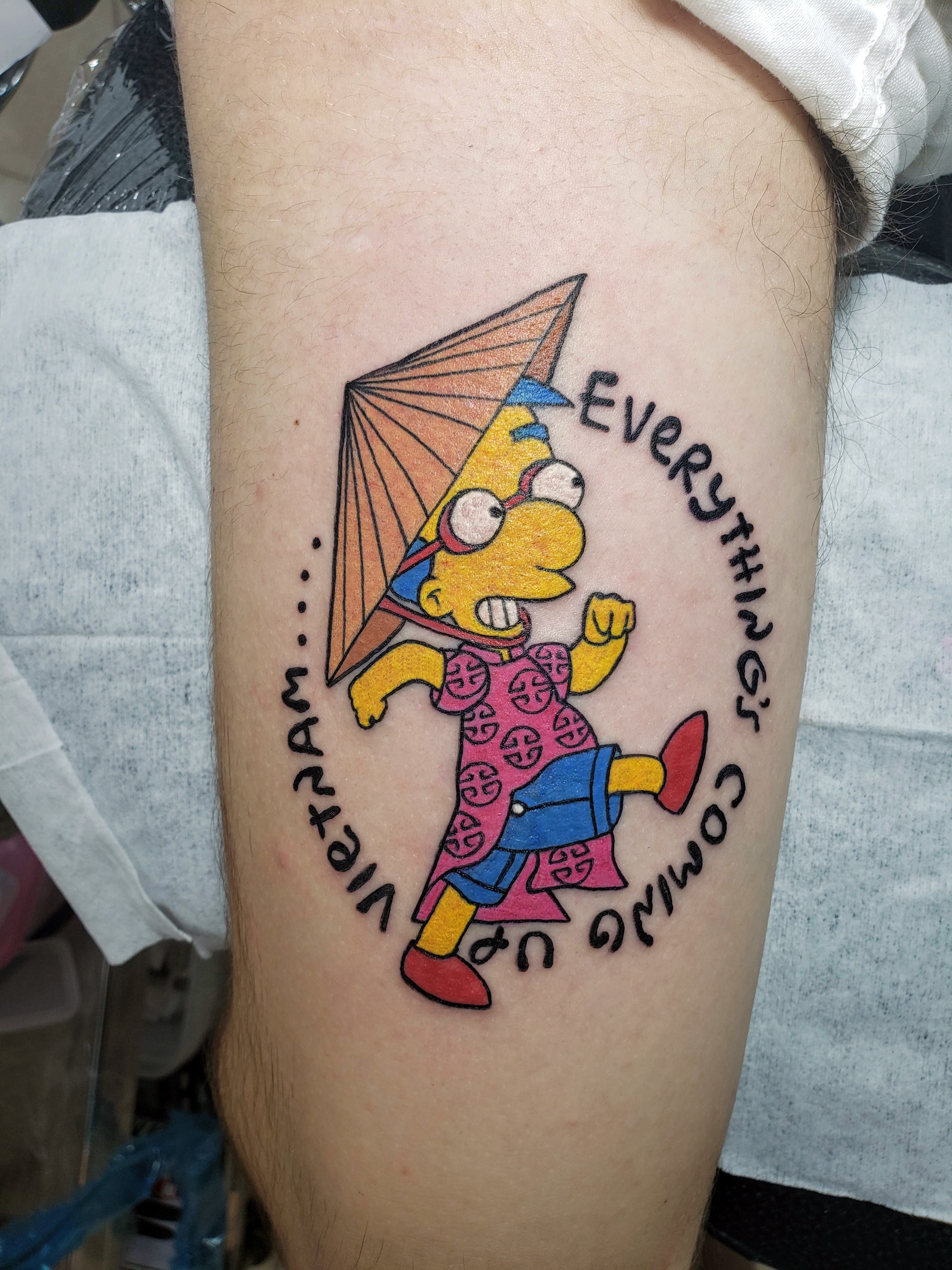 Simspons Cartoon Tattoo