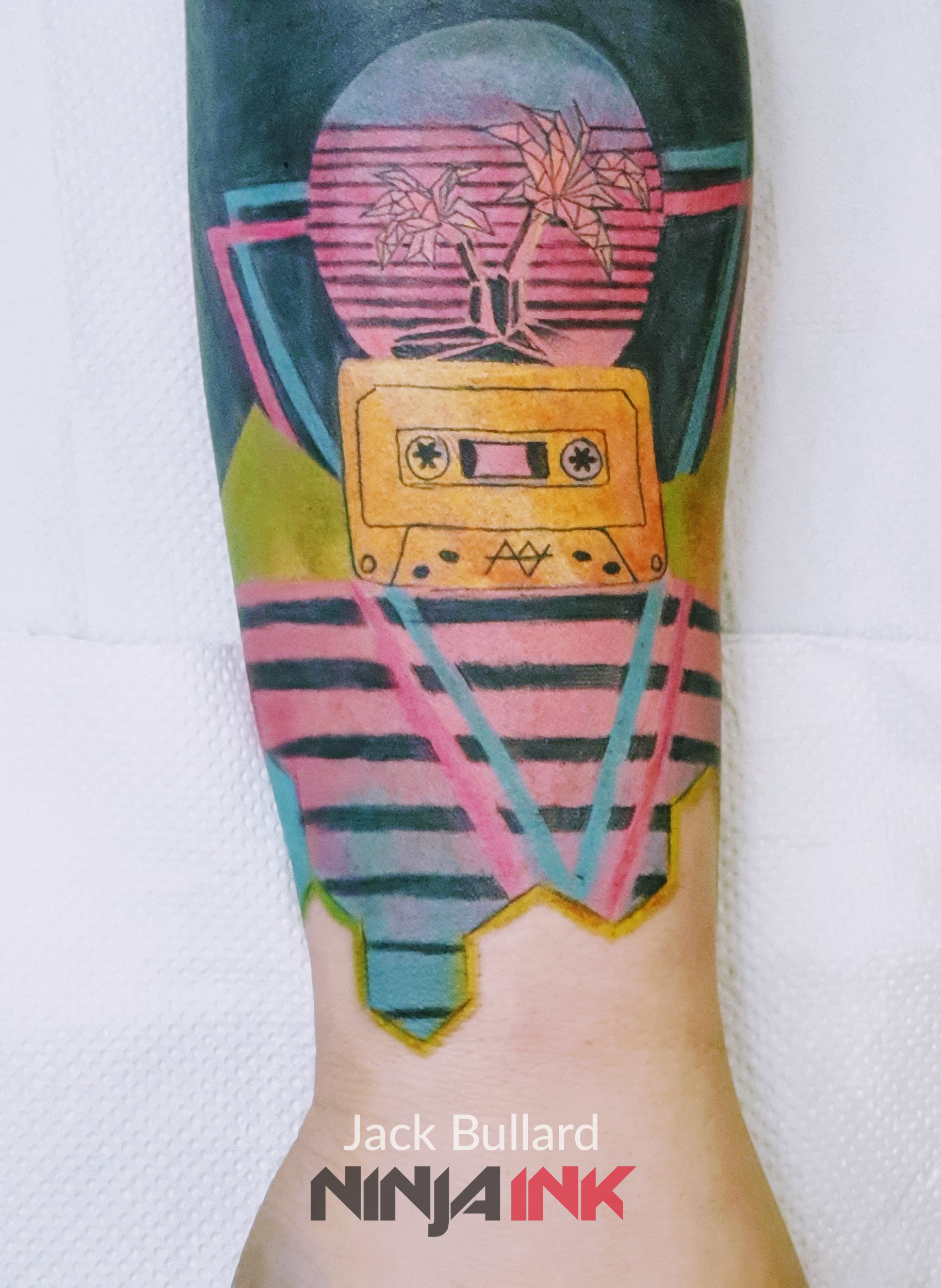 Retro wave Synth Tattoo