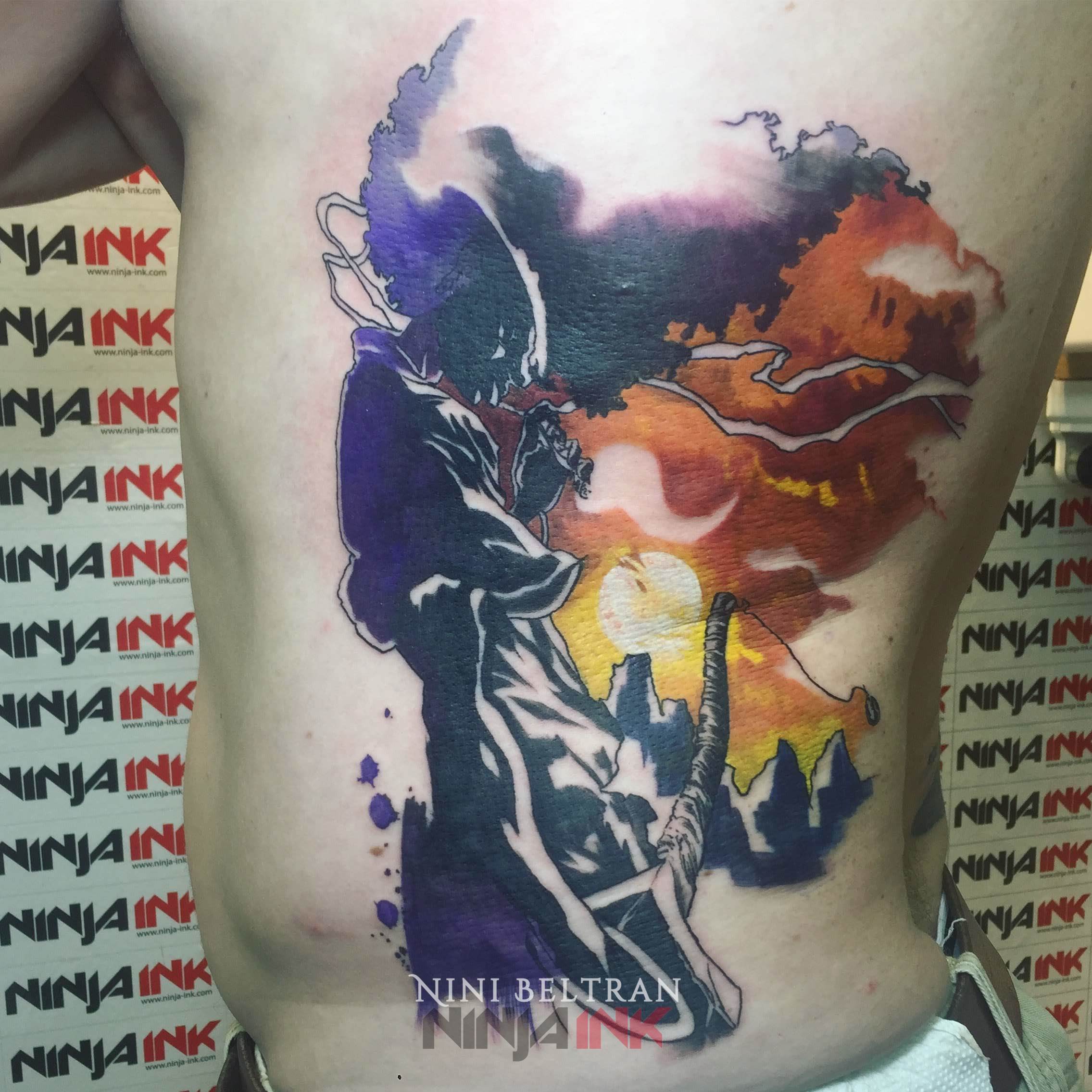 Afro Samurai Rib Tattoo