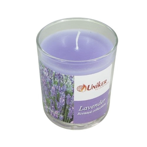 Αρωματικό Κερί με Χαλαρωτική Λεβάντα σε ποτήρι