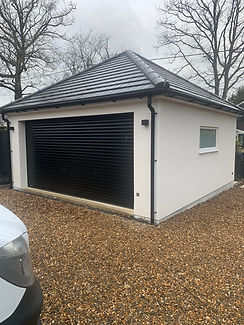 New Garage Built by MGE Build of Lightwater Surrey