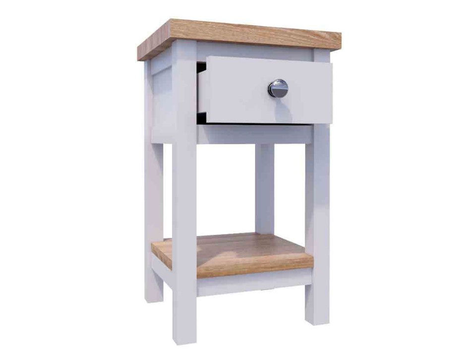 Solid Oak Shaker Side Table – Handmade Rustic Square End Table / Lamp Table