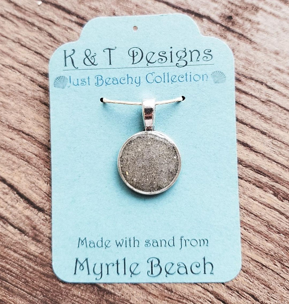 Thumbnail: Myrtle Beach Sand Small Circle Pendant