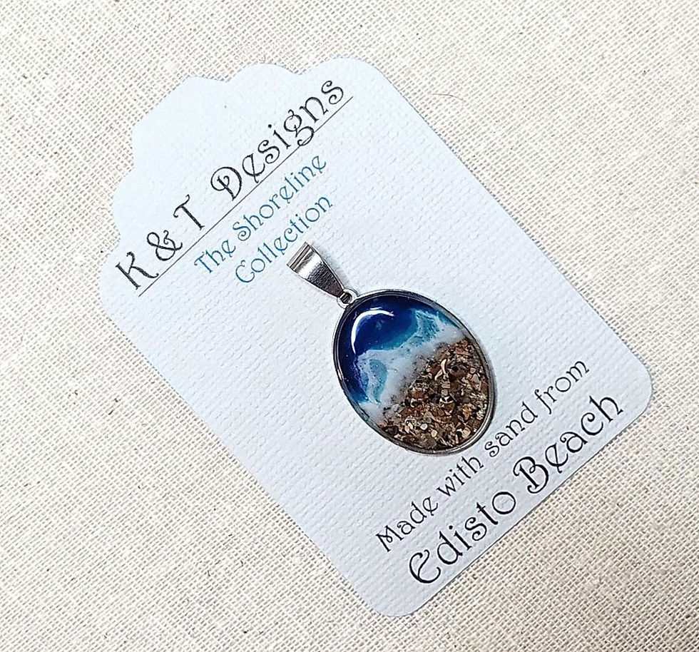 Thumbnail: Edisto Shoreline Oval Pendant / Necklace
