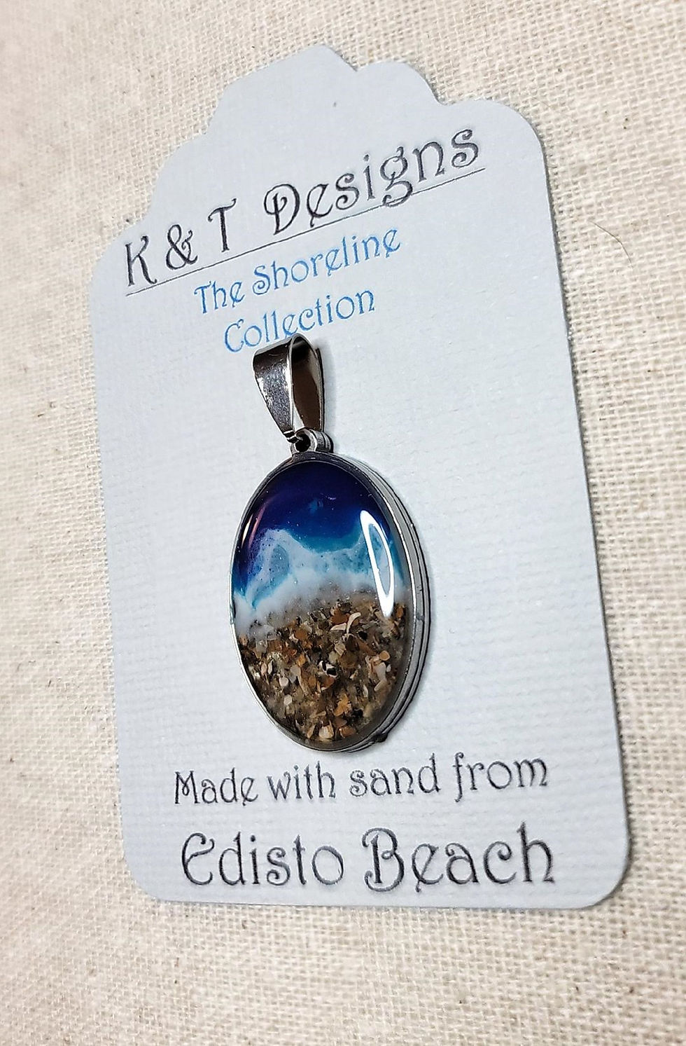Thumbnail: Edisto Shoreline Oval Pendant / Necklace