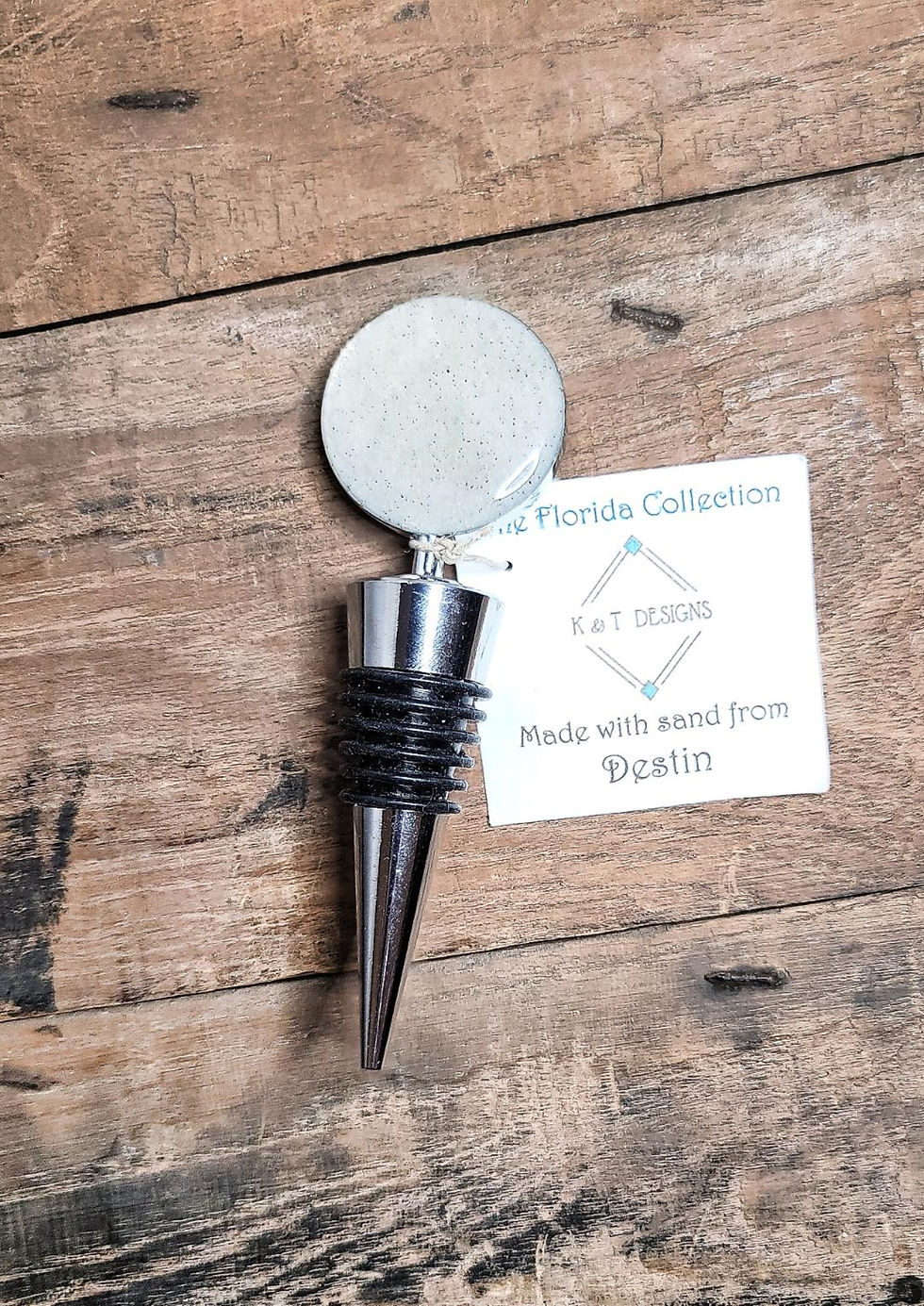 Destin Beach Sand Wine / Bottle Stopper