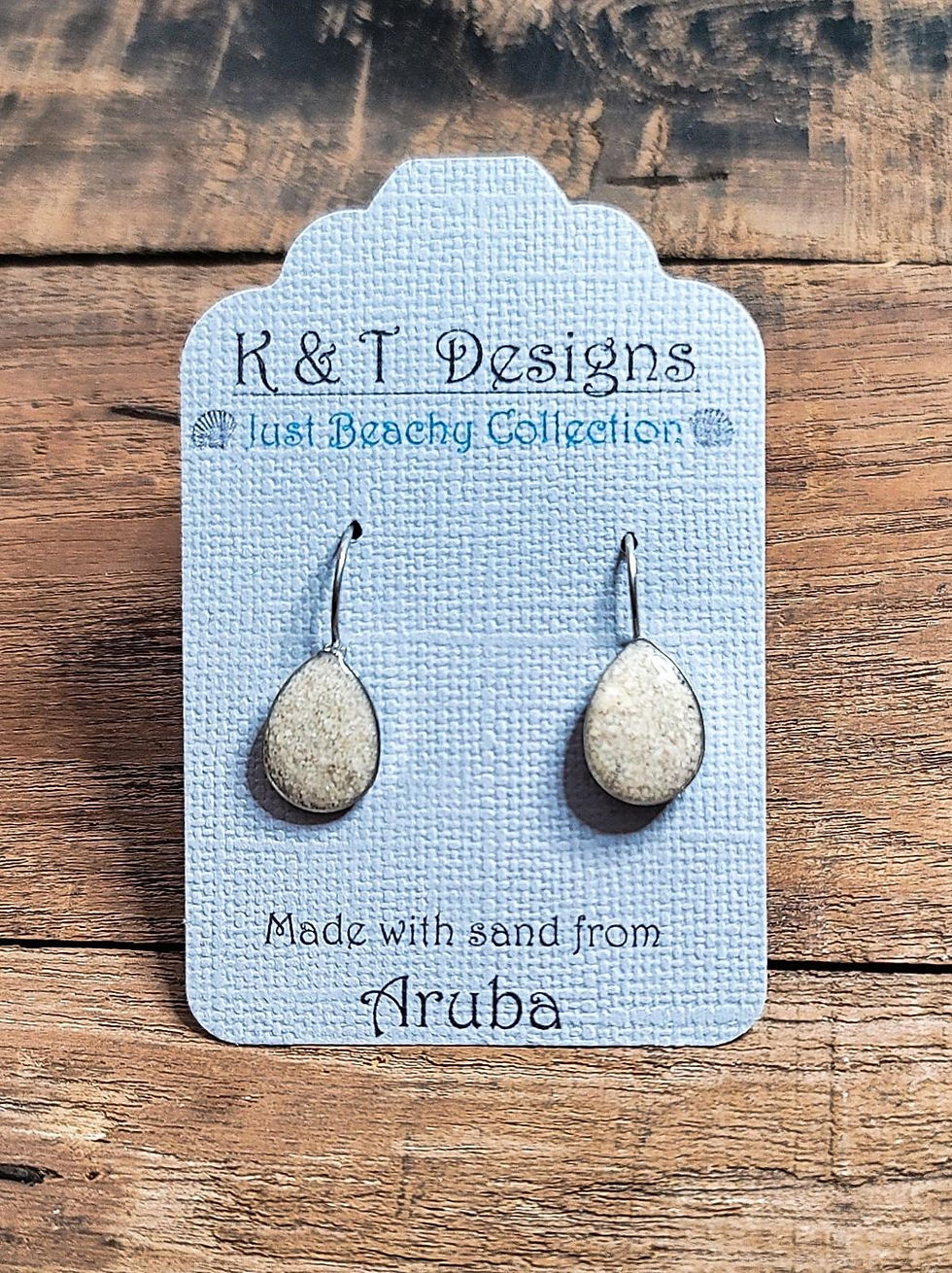 Aruba Beach Sand Teardrop Earrings