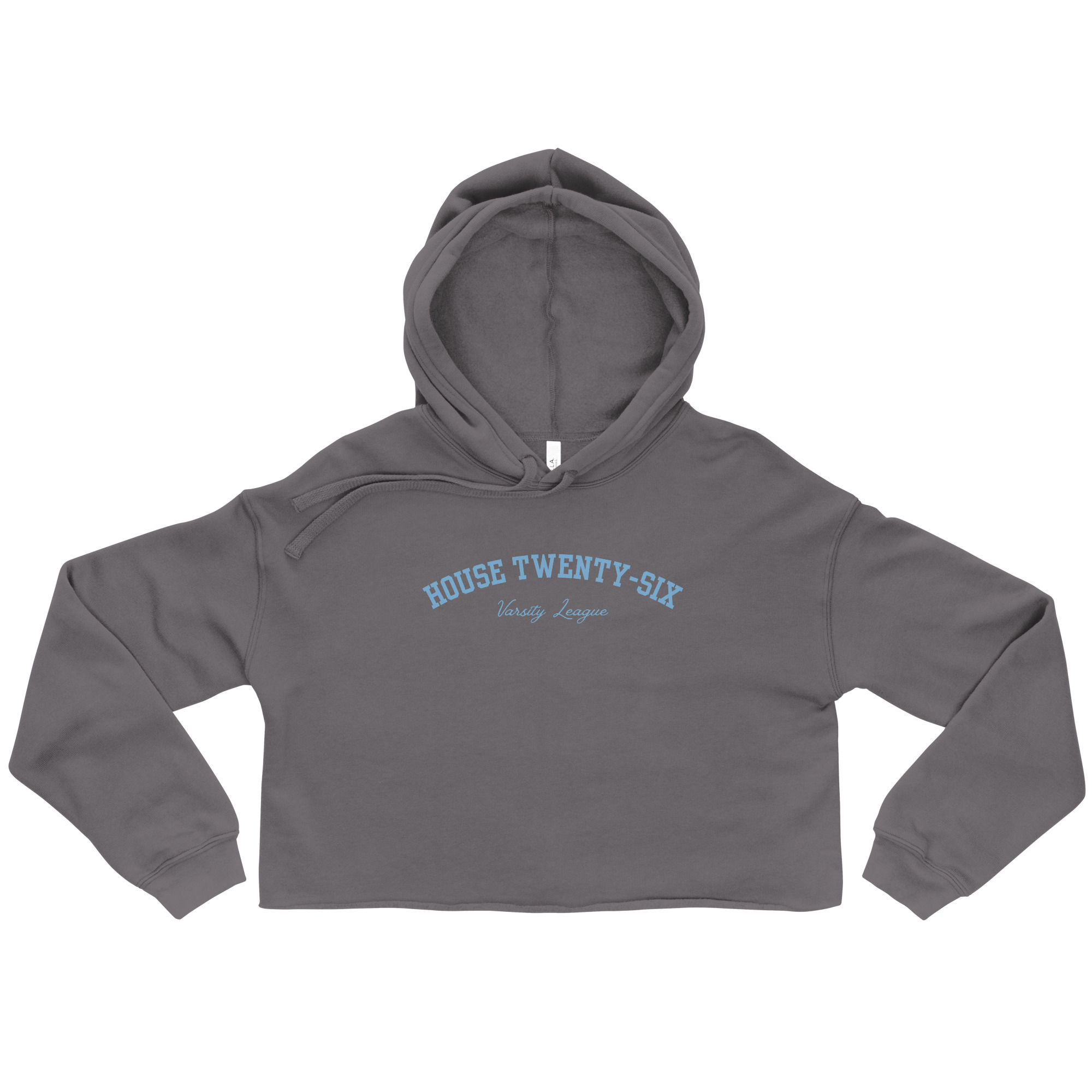 Carolina Blue "Varsity League" Crop Hoodie