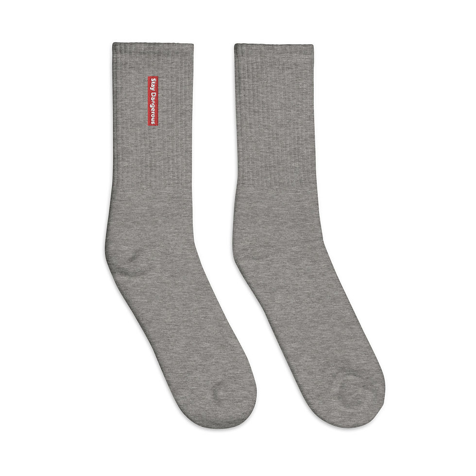 Thumbnail: Stay Dangerous Embroidered socks