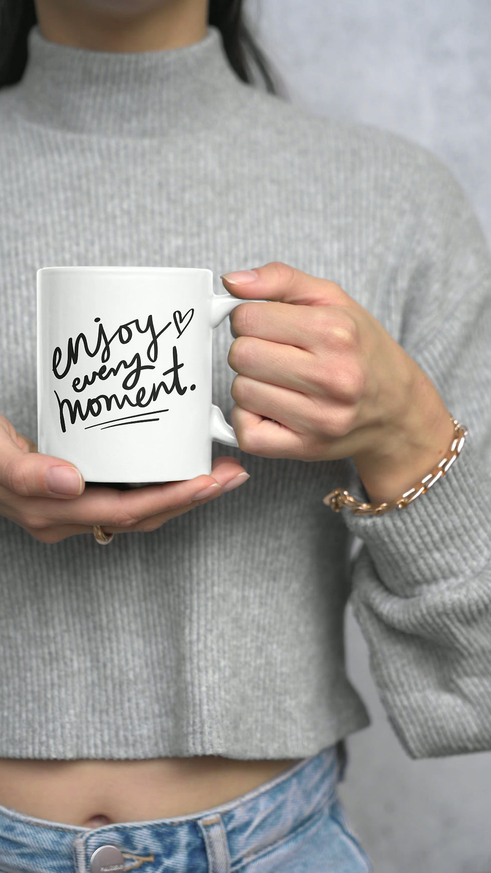 Thumbnail: "Enjoy Every Moment." White Glossy Mug