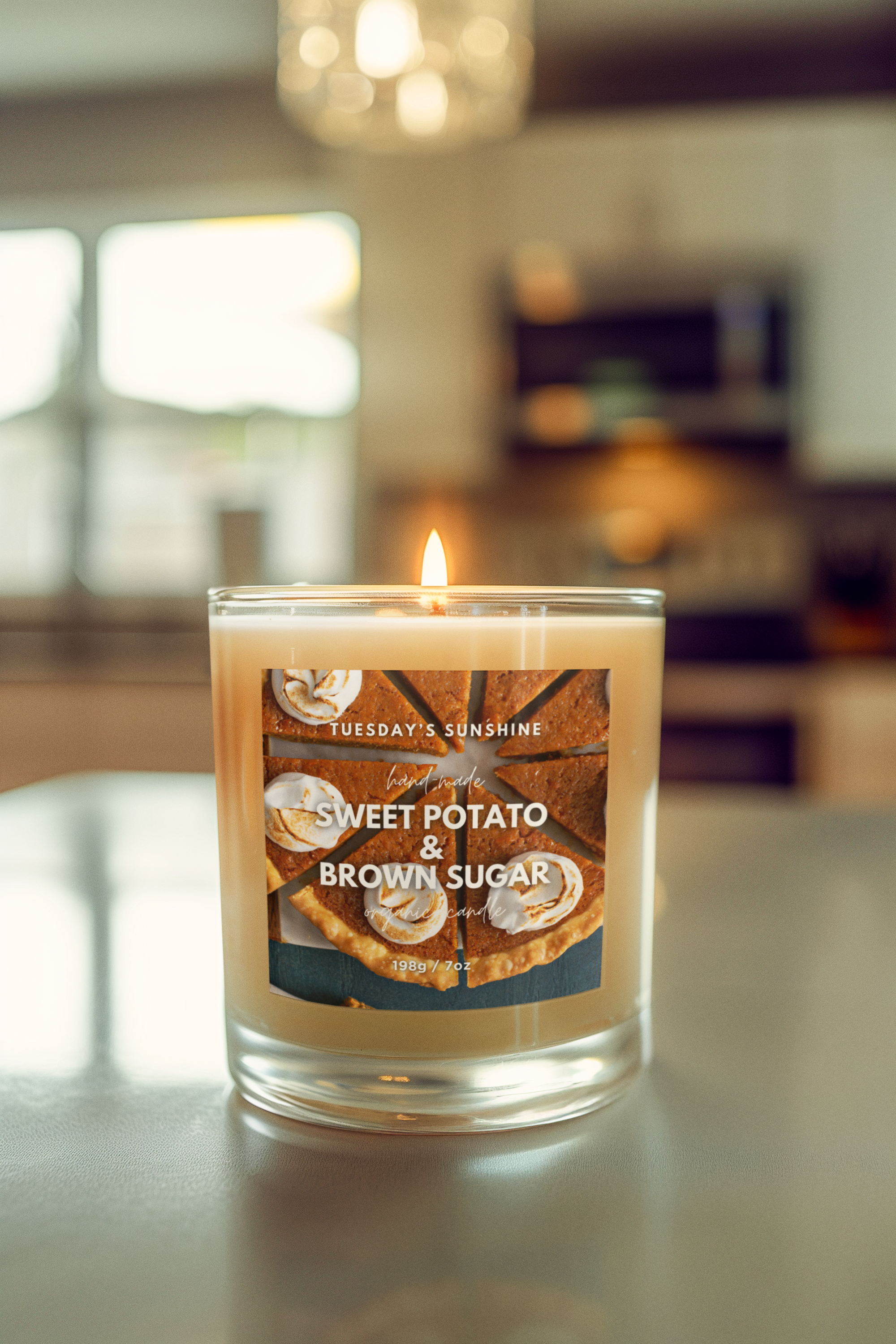 "Sweet Potato & Brown Sugar" 7oz Single Wick Candle