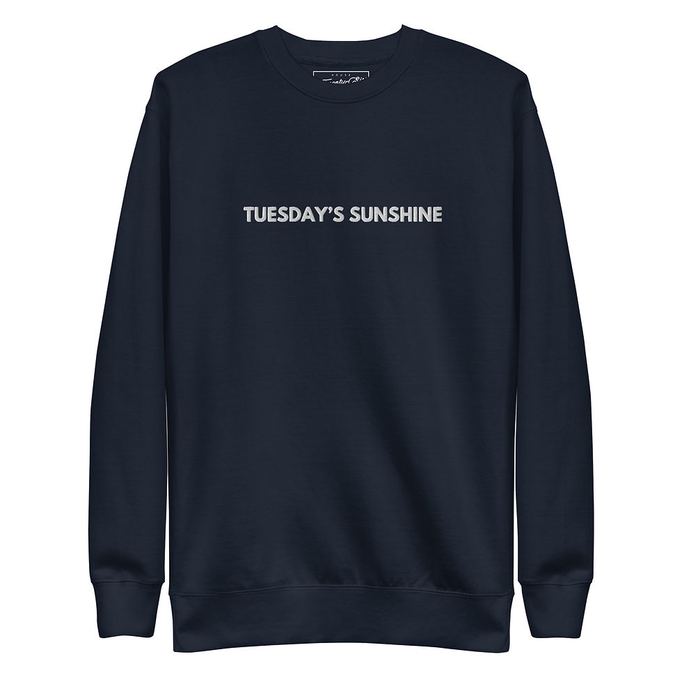 Thumbnail: "TUESDAY'S SUNSHINE" Embroidered Unisex Premium Sweatshirt