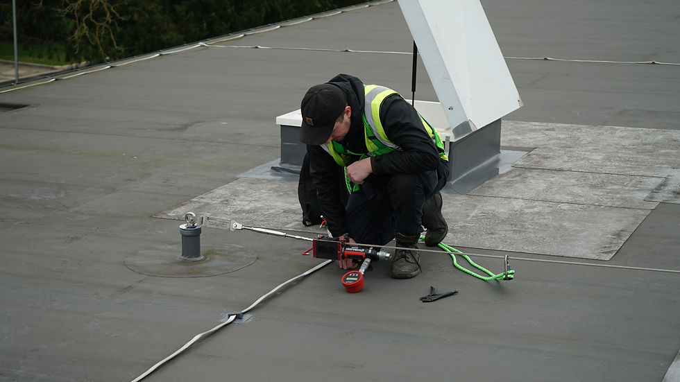 Safety Line (mansafe system) Testing by KaydeeSayfa Engineer