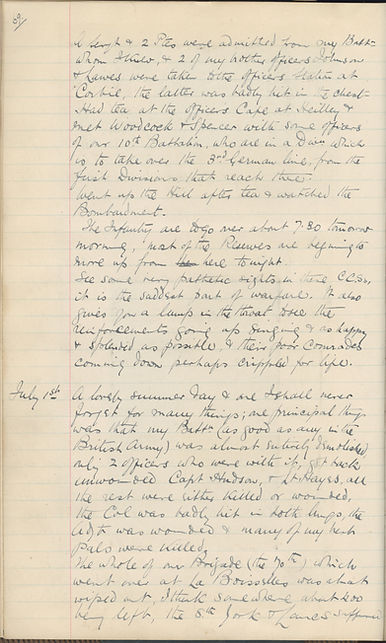 Somme - Letter from Captain Carr - Northumberland Archives