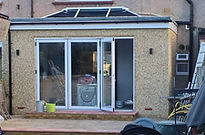 extension with pebble dash