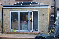 extension with pebble dash 