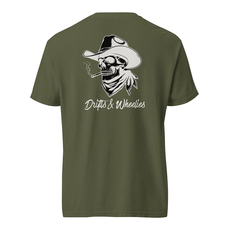 Thumbnail: Wheelies & Drifts heavyweight t-shirt