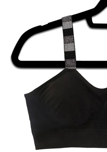 Black Bra W/Black Crystal Straps main image 0