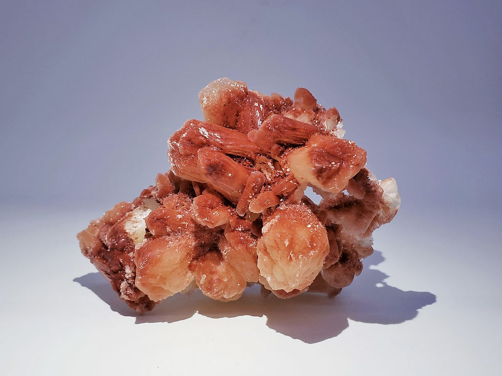 Thumbnail: Red Stilbite Mineral Specimen from Savada, Maharashtra, India