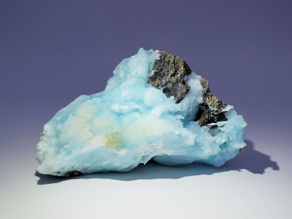 Blue Aragonite from Wenshan Mine
